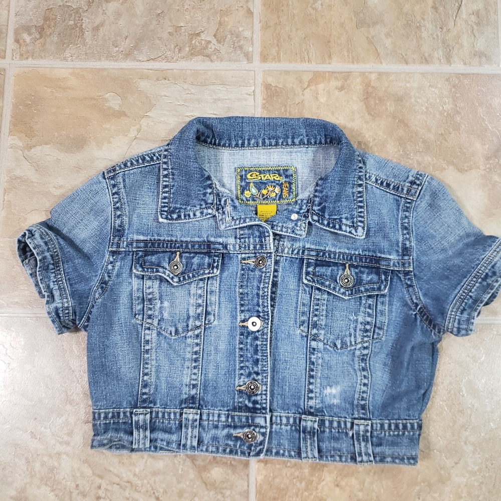 Star Jeans crop denim jacket
